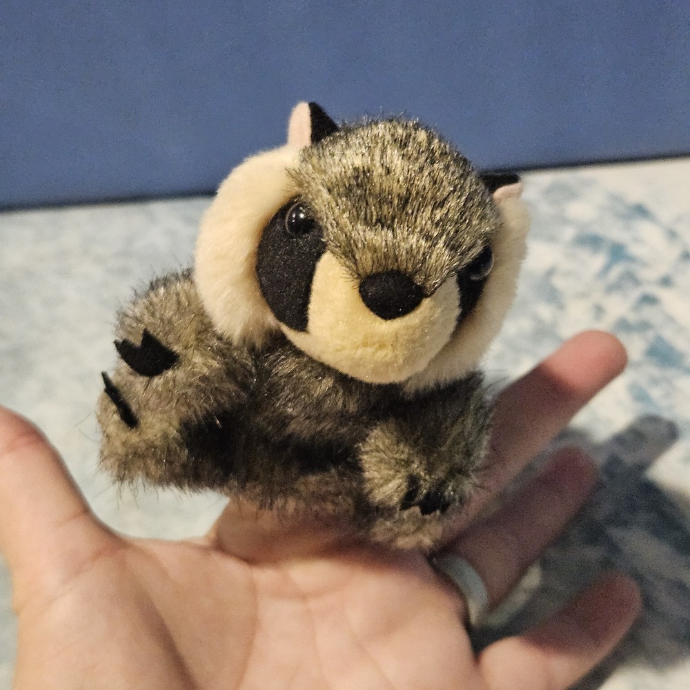 Folkmanis Raccoon Finger Puppet Plush 4"‎ 17-YM-016 - Picture 7 of 9